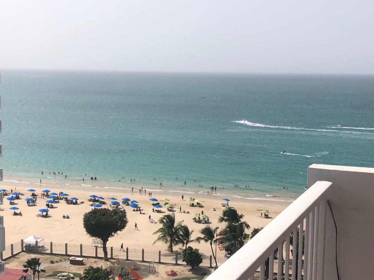 Beach Front Beach View 1 Bedroom 2Bathroom Coral Beach Apt San Juan Exterior photo